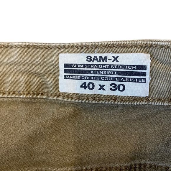 Buffalo David Bitton Sam-X Jeans Mens 40x30 Slim Straight Stretch Brown Tan - Picture 5 of 6